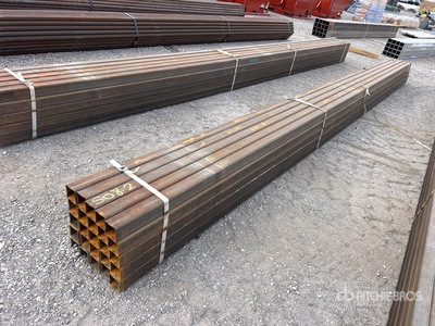 Quantity of (25) 2 7/8 in Square Blk Schedule 10 x 21 ft Steel (Unused)