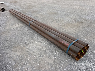 Quantity of (10) 4-1/2 in OD Blk Schedule 10 x 21 ft Steel Pipe (Unused)