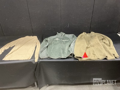 (34) Cold Weather Undershirts, (18) Cold Weather Jackets & Assorted Items