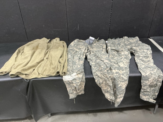 (9) Cold Weather Shirts, (35) Pairs of Cold Weather Trousers & Assorted Items