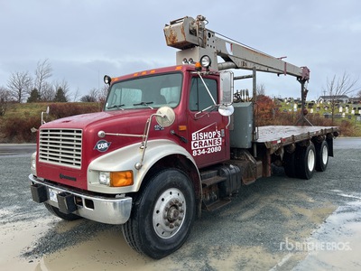 Pitman HL858 8 ton Straight Boom on 1999 International 4900 6x4 Boom Truck