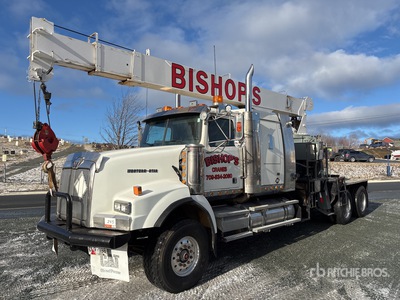 National 657D 36000 lb Straight Boom on 2006 Western Star 4900SA 6x4 Sleeper Camion à Fèche