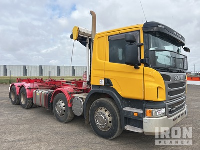 2014 Scania P440 8x4 Twin-Steer Hakenlift-Lkw