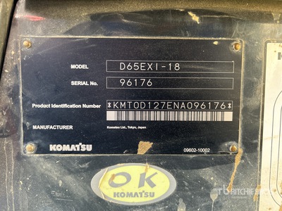 2022 Komatsu D65EXI-18 Crawler Dozer