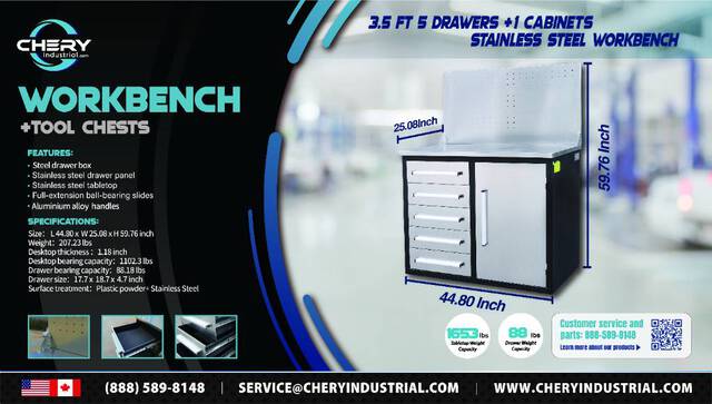 Steelman 3.5FT Tool Cabinet (Unused)