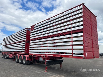 2008 Shanks 6.2 m Tri/A B-Double Lead 4x2 Convertible Livestock Trailer