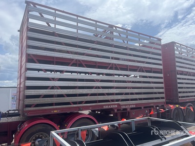 2008 Shank 3TT Tri/A B-Double Lead Sheep Livestock Trailer
