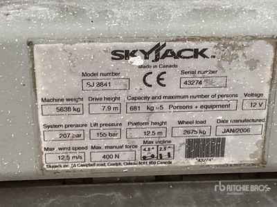 2011 Skyjack SJ8841 4x4 Diesel Plateforme élévatrice à ciseaux