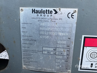 2008 Haulotte HA16PX Articulating Boom Lift