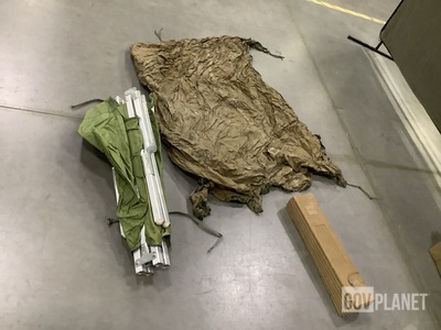 (11) Tarpaulins, (28) Sleeping Mats, (4) Folding Cots & Assorted Items