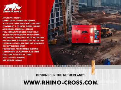 Rhino-Cross VE12000DE Generator Set (Unused)