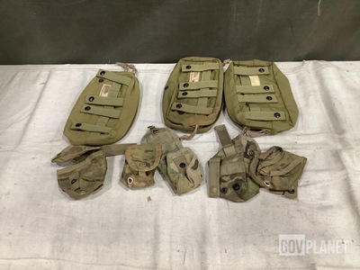 (204) Khaki Utility Pouches & (40) Hand Grenade Pouches