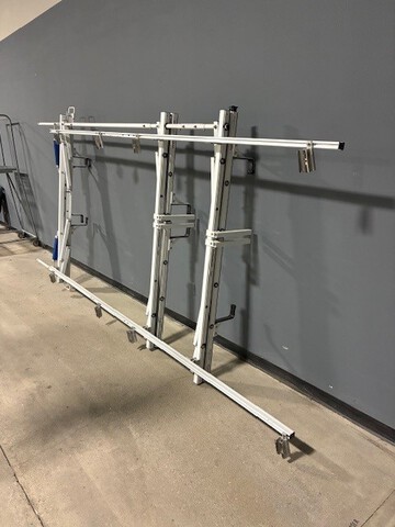 Quantity of (1) Used ErgoRack Ladder Rack & (1) Used Truck Bed-Mounted Toolbox Quantity of (1) Used ErgoRack Ladder Rack & (1) Used Truck Bed-Mounted Toolbox