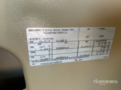 2007 Tiffin Zephyr Autocaravane