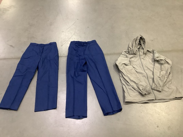 (32) Pairs of Women's Slacks, (9) Extreme Cold Weather Jackets & Assorted Items