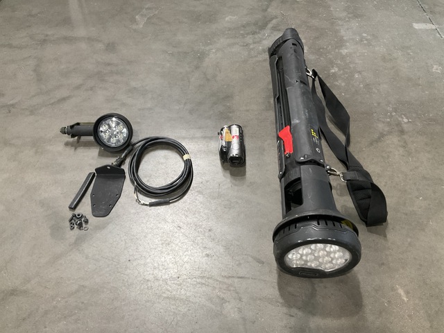 (2) Remote Area Lighting Systems, (2) Camcorders, (1) Light & Assorted Items (2) Remote Area Lighting Systems, (2) Camcorders, (1) Light & Assorted Items