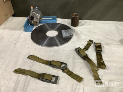 (178) Webbing Straps, (1) Disk Brake, (32) Fittings & Assorted Items