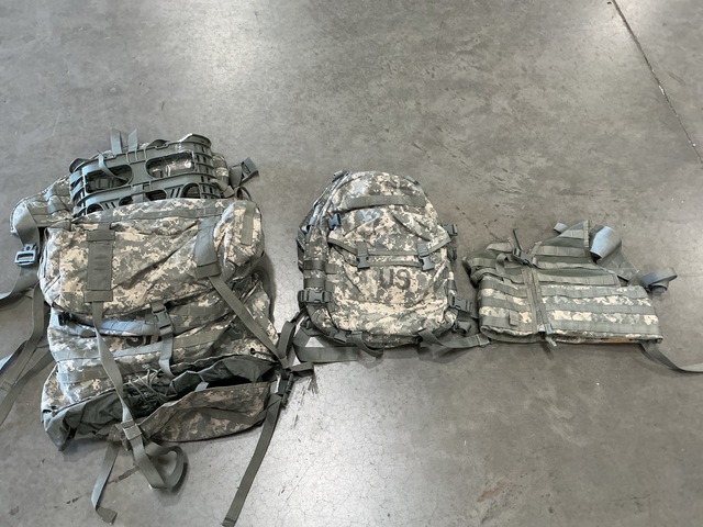 (27) Fighting Load Carriers, (32) Assault Packs & Assorted Items