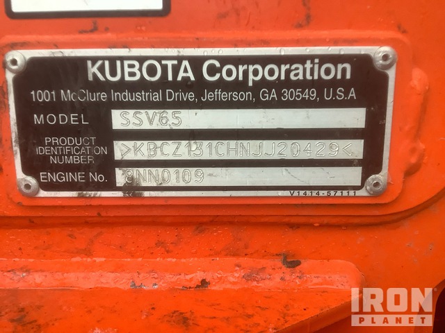 MINI CARGADOR SOBRE RUEDAS 2022 KUBOTA SSV65HC