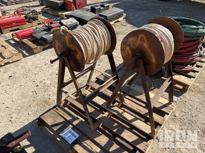 Quantity of (2) 5 in Pipe Clean Out Ball and Rope Reel