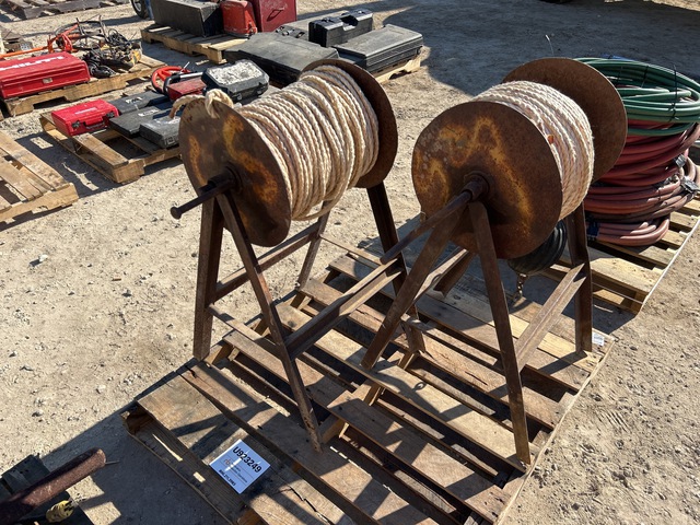 Quantity of (2) 5 in Pipe Clean Out Ball and Rope Reel