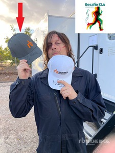 RB Grey Baseball Cap Autographed by Norman Reedus of The Walking Dead, Daryl Dixon Series.