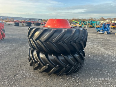 Quantity of (2) Michelin 710/75R42 2 Tires with Rim 10 holes Profile Axiobib Räder