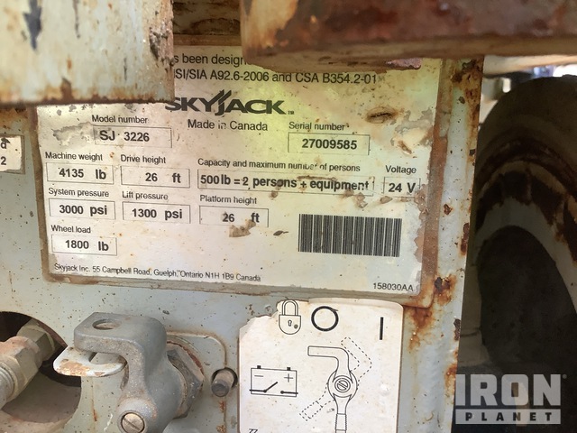 ELEVADOR TIJERA 2012 SKYJACK SJIII3226