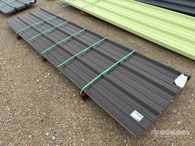 Quantity of (50) 2025 Kit Containers 12 ft Steel R Panel (Unused)