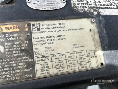 2005 Hyster H80-XM Pneumatic Tire Carrelli Elevatori (Inoperable)