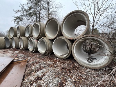 Quantity of (20) Quantity of (15) 8 in x 5 in Quantity (3) 8 in x 4 in Concrete Culvert Pipes
