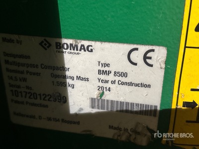 2014 Bomag BMP 8500 Zagęszczarka do wykopów