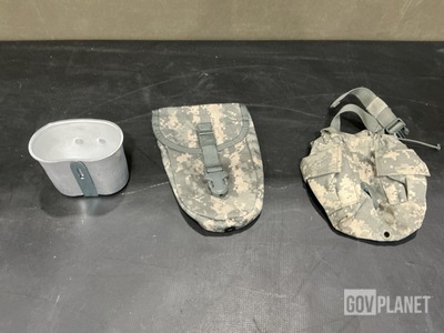 (438) Canteen Pouches, (60) Entrenching Tool Carriers & Assorted Items