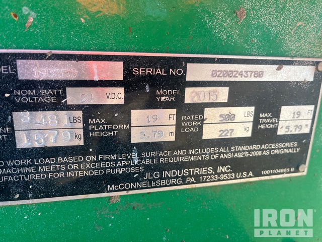 ELEVADOR TIJERA 2015 JLG 1932RS