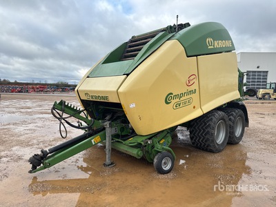 2017 Krone Comprima CV150XC Presse Enrubanneuse 2 Essieux T/A Round Baler