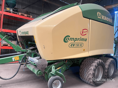 2017 Krone Comprima CV150XC Presse Enrubanneuse 2 Essieux T/A Round Baler