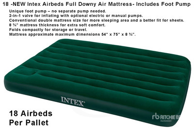 Quantity of (18) Intex Hunter Green Airbed Inflatable Mattress (Unused)