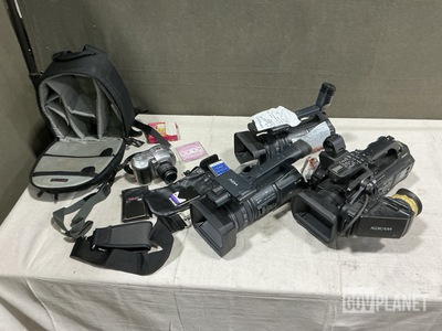 (2) Video Cameras, (1) Solid-State Memory Camcorder & Assorted Items