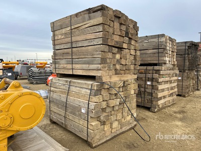 Quantity of 6 in x 5 ft Long Pipeline Skid Wood Dunnage