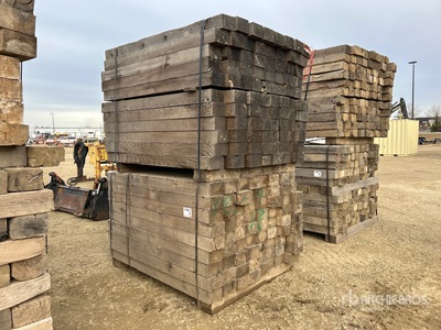 Quantity of 6 in x 5 ft Long Pipeline Skid Wood Dunnage