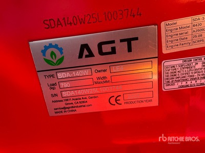 2026 AGT SDA140W Wheel Loader (Unused)