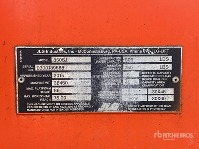 2010 JLG 860SJ Plataforma Elevadora Articulada