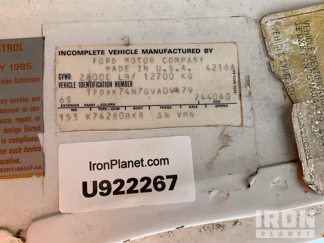 CAMIóN CHASIS 1986 FORD F700