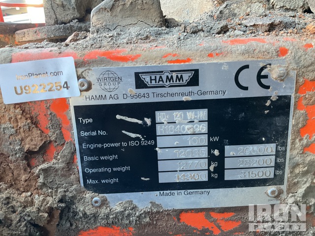 COMPACTADOR 2010 HAMM HD0120V