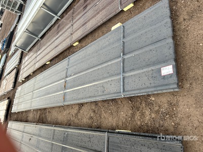 Quantity of (20) Grey Metal Roof Panels 20 Ft X 3 Ft Varios otros (Unused)