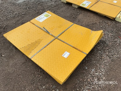 Quantity of (20) Yellow Steel Diamond Plate