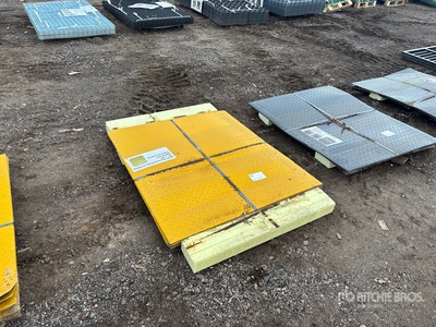 Quantity of (20) Yellow Steel Diamond Plate 3 Ft X 4 Ft
