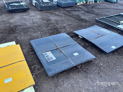 Quantity of (20) Black Steel Diamond Plate 3 Ft X 4 Ft