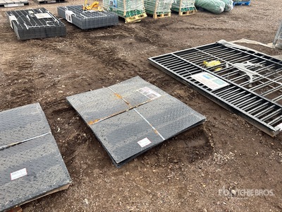 Quantity of (20) Black Steel Diamond Plate 3 Ft X 4 Ft