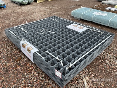 Quantity of (40) Grey Metal Rail Panel